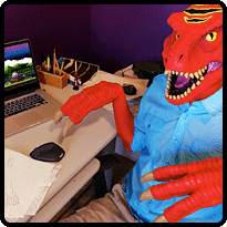THUMBNAIL GAME PICS ART rex on laptop