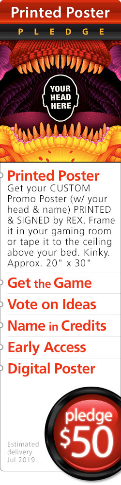 relentless rex shop rewards poster